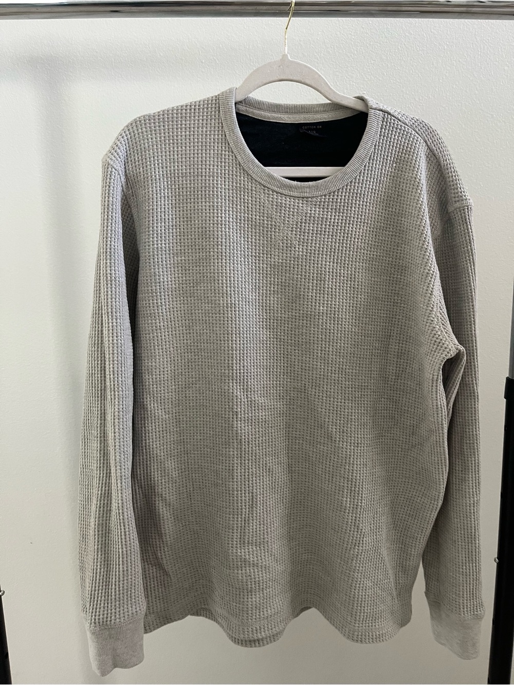 Classic Waffle Knit Crewneck Sweater - Light Gray cotton on - Picture 5 of 6